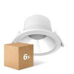 Confezione Multipack 6x Noxion Downlight LED Apollo V2.0 15-25W 1800-3060lm 60D - 830/840 CCT | 220mm - Ritaglio 200mm