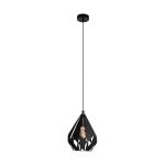 Eglo Luce Pendente Carlton 5 Acciaio Nero | IP20 - Adatto per 1x E27 