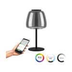 Eglo Lampada Da Tavolo Alfero-Z Acciaio Nero 7.7W 1000lm - 827-865 Regolabile Bianca + RGB | IP20 - Zigbee Dimmerabile