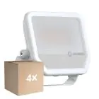 Confezione Multipack 4x Ledvance Proiettore LED Aluminium Bianca 41W 6000lm 100D - 840 Bianco Freddo | IP66 - Simmetrico